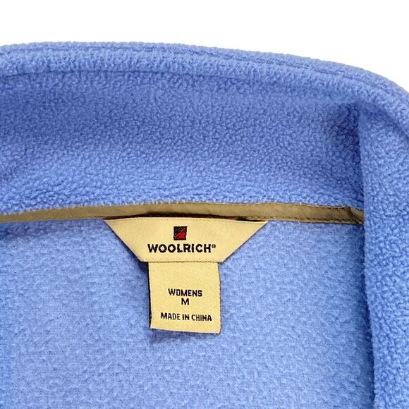 Woolrich Vest Women's Sleeveless Mock Neck Fleece Medium Blue - Picture 5 of 12